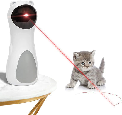 Cat Laser Toy Automatic Interactive Toys for Cats Kitten Dogs USB Charging and Battery Powered 5 Random Pattern Fast Slow Light Flashing Model